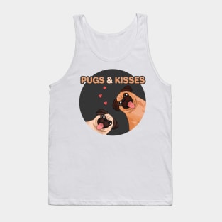 Pugs and Kisses Cartoon Tank Top